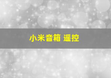 小米音箱 遥控